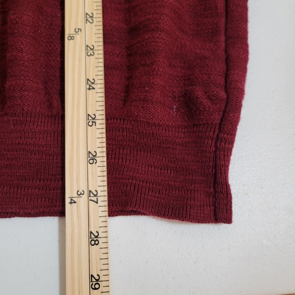 Jachs New York Burgundy Sweater Size 2XL Men's Quarter Zip Pullover Raglan 0532 - Picture 4 of 7